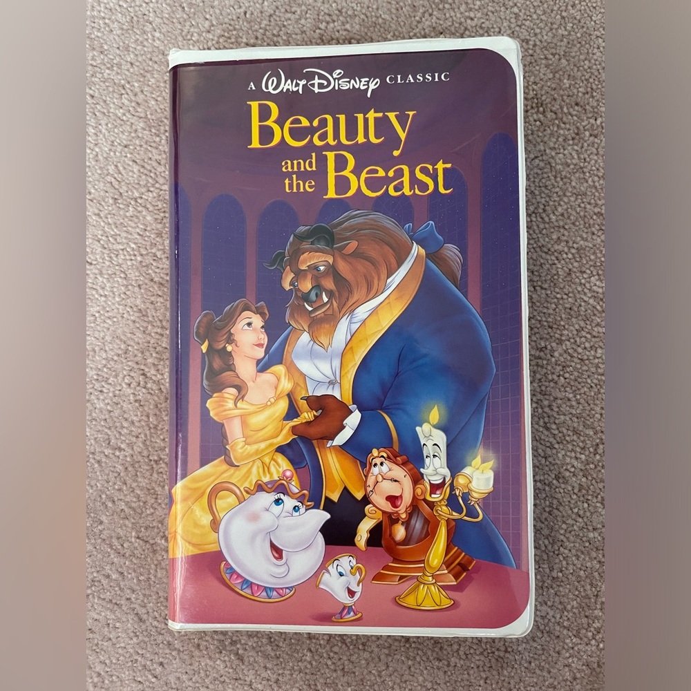 Vintage Beauty and the Beast Walt Disney's Black Diamond Classic VHS 1992 RARE 🥀
